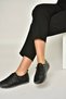 Y555024103 Black Genuine Leather Comfort Orthopedic Sole Women's Shoes - 2
