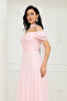 Full Lace Shawl Detailed Midi Dress - Pudra - 3