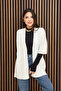 U Shawl Collar Short Sleeve Simple Basic Midi Length Seasonal Knitwear Cardigan - 4