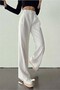 Alessa Ecru High Waist Stylish Palazzo Fabric Trousers - 4