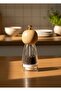 17 cm Modern Acrylic Spice Grinder – Transparent Mill with Natural Wood Head - 3