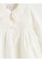 Ecru Peter Pan collar Embroidered Baby Girl Dress - 4