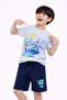 Boys Dino Surfer T-Shirt & Navy Shorts Set - 5