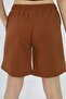 Girl's Printed Basic Shorts with Elastic Waist - Pocket Detail - 4