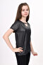 Girl's Glittery V-Neck Short Sleeve T-Shirt - 4