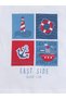 Boys' 2pcs Cute Nautical Print Round Neck T-Shirt and Shorts Set - 6