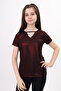 Girl's Glittery V-Neck Short Sleeve T-Shirt - 2