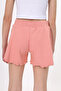 Girl's Basic Ribbed Shorts with Elastic Waist - Detailed Cuffs - 4