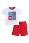 Boys' 2pcs Cute Nautical Print Round Neck T-Shirt and Shorts Set - 3