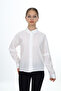 Girl's Regular Fit Drop Shoulder Long Sleeve Linen Look Woven Shirt - Detachable Collar
