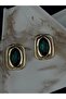 Sawarovski Stone Diamont Shuttle Earrings Gold Plated - 6