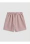 Beige stone embellished girl's blouse and shorts skirt set - 2