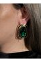 Sawarovski Stone Diamont Shuttle Earrings Gold Plated - 2