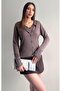 Combined Lace Jacket with Inner Straps Viscose Knitwear Cardigan