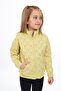 Girl's Mock Neck Zippered Pockets Off Shoulder Printed Knitted Cardigan - 2 Thread Raised - 2