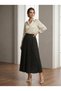 Elegant Stone Detailed Pleated Skirt
