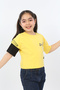 Girl's Printed Crew Neck Short Sleeve T-Shirt