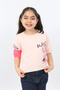Girl's Printed Crew Neck Short Sleeve T-Shirt - 2