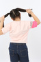 Girl's Printed Crew Neck Short Sleeve T-Shirt - 6