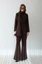 Scarf Detailed Jacket Set Brown 2662 - 4