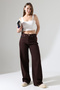 Women's High Waist Woven Wide Leg Pants