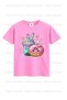 Donut and Selfie Bear Printed 3-Pack Purple-Fuchsia-Pink Girls' T-Shirt - 4