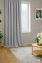 Light Gray Honeycomb Velvet Textured Exrafor Drawstring Background Curtain Single Wing