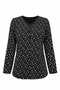 Women's Lycra Mid-Age and Above Four Seasons Black-White Mother Combed Cotton Blouse New Season Floral Patterned - 4