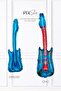 Blue Guitar Foil Balloon Guitar Shaped Balloon Blue - 2
