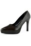Scarlett Classic Brown Patent Leather Pointed Toe Thin Platform Heeled Shoes - 4