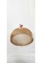 30 cm Cherry Decor Gold Knitted Wire Cake Presentation Fanus Lid - 3