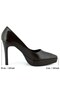 Scarlett Classic Brown Patent Leather Pointed Toe Thin Platform Heeled Shoes - 5