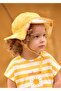 Baby Girl Double-Sided Combed Cotton Hat Yellow