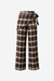 Bsk Scarf Detailed Plaid Updated Pattern Tailored Fit Trousers