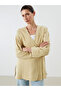 Esvab • Modern & Distinctive Double-Breasted Roba Collar Textured Slit Women's Kimono