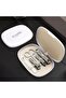 5-Piece White Nail Care Set - Manicure & Pedicure Set, Stylish Portable Box