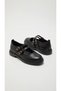 Women's Black, Buckle-Detailed, Soft, Lightweight Casual Ballet Flats - 4