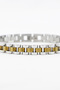 Gold and Silver Double Color Stainless Steel Men's Bracelet, Valentine's Day Gift Men's Accessory - 2