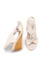 Galivora Beige Women's Wedge Sole Cross Strap Detailed Daily Comfortable Stylish Casual Sandals - 7