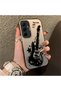 Samsung Galaxy A55 Compatible Silicone Edge Hard Back Anti-Fall Phone Case with Guitar Pattern - 2