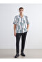 Regular Fit Short Sleeve Patterned Men's Shirt - 2