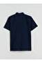 Navy Blue Regular Fit Short Sleeve Dobby Men's Shirt from Plus-Store - 6