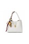 18049 Ccs Women's Hand and Shoulder Bag with Lock Detail, Shawl & Charm Accessories – Daily Stylish Model (24X19X10