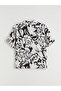 Vizyon New Season Regular Fit Resort Collar Short Sleeve Patterned Viscose Men's Shirt - 6
