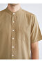 Regular Fit Judge Collar Short Sleeve Poplin Shirt - 3