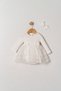 Baby Girl Mevlütlük Body Dress with Bandana and Lace Newborn Hospital Release Wedding Dress Evening Dress 6010 - 2