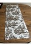 Sibelarthome Panama Linen French Peasants Toile De Jouy Pattern Runner 40X140 cm - 4