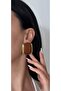 Steel Vip Serial Brown Square Pinterest Model Large Vintage Earrings - 3