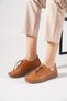 Novitas Stitched Gel Sole Genuine Leather Women's Shoes Tan Skin - 3
