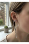 316L Steel Tarnish Resistant Jewelry Silver Color Water Drop Geometric Long Women Earrings - 3